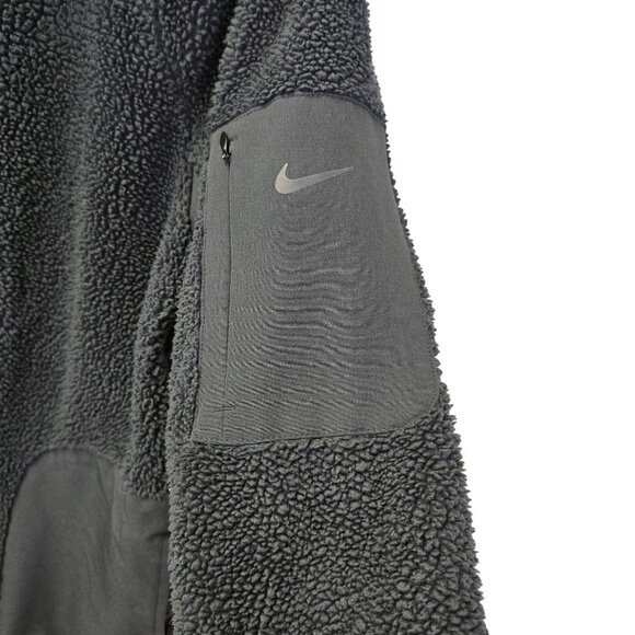 Nike Teddy Pullover Mock Neck Jacket Size Medium - Picture 6 of 7